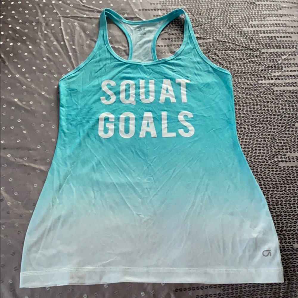GapFit Cool Dry Racerback Squat Goals Tank Top